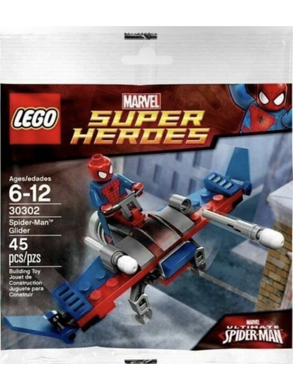 LEGO Marvel Superhero Spider-Man Glider (30302) Ultimate Spider Man Polybag 45pc